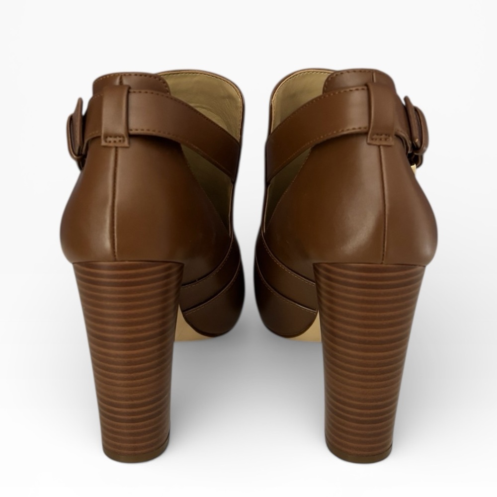 Michael Kors Brown Open-Toe Ankle Bootie - Picture 4 of 7